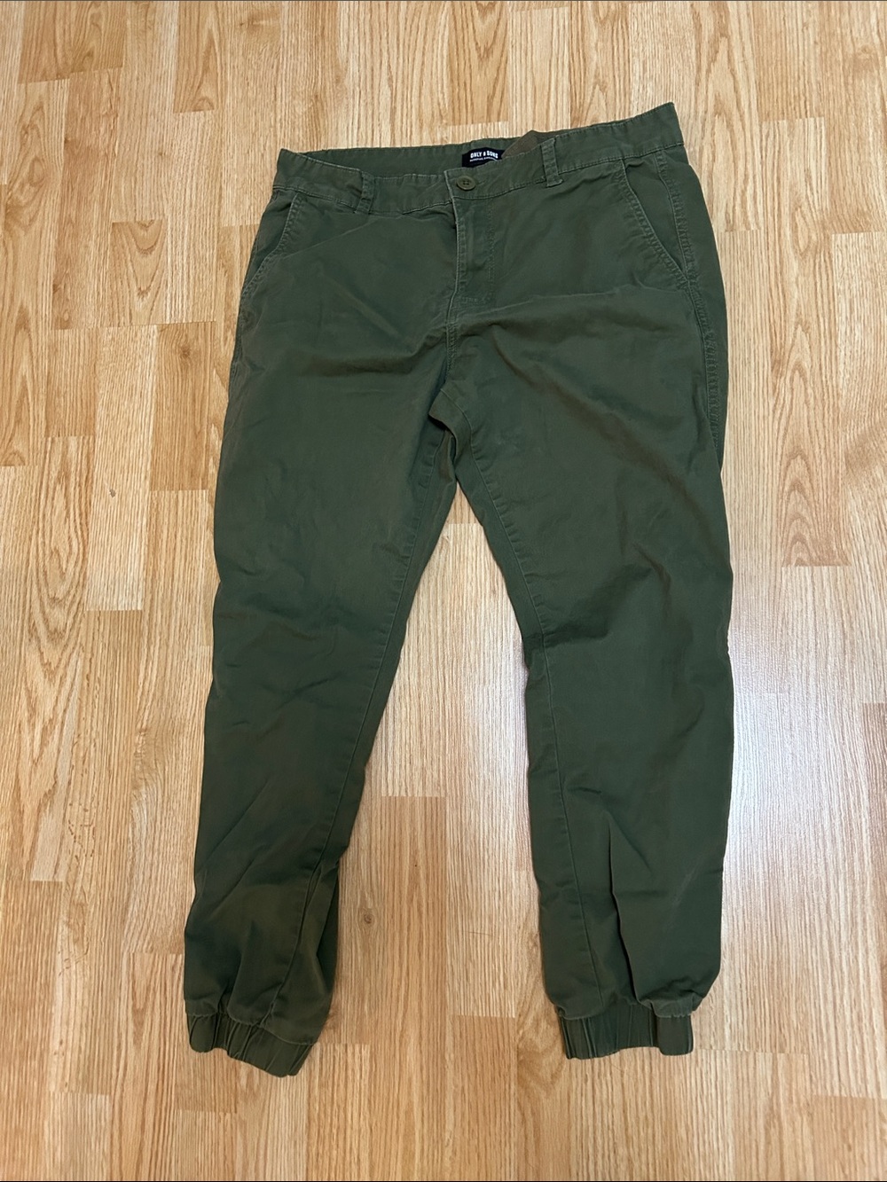 Olive Green Jogger Pants - Casual Chino Style